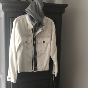 Free People whiten denim jacket